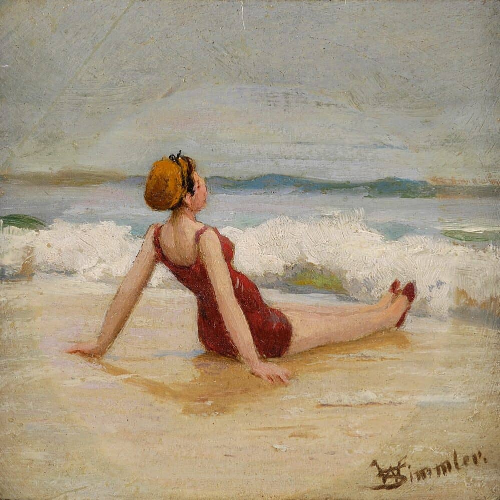 Wilhelm Simmler - À la plage (vers 1914)