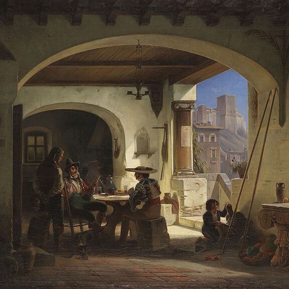 Wilhelm Gail - Picadors dans une taverne espagnole (1842)