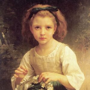 William Adolphe Bouguereau - Enfant tressant une couronne (1874)