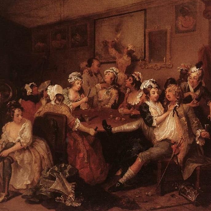 The Orgy (1735) par William Hogart  (1697-1764)