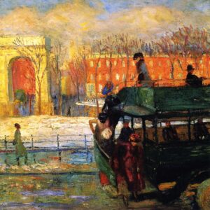William James Glackens - Descending from the Bus (1910)