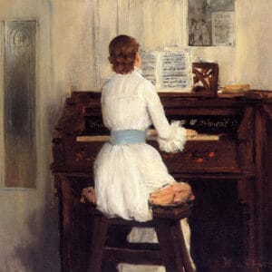 William Merritt Chase - Mrs. Meigs at the piano organ (1883)