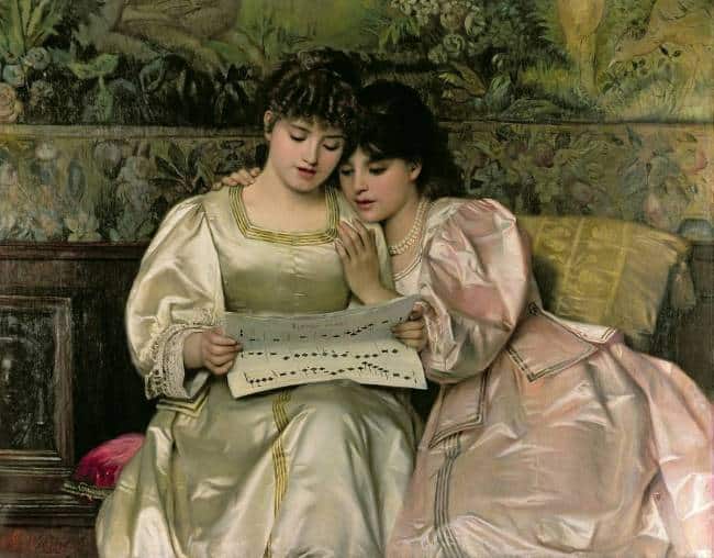 Giovanni Costa, Deux jeunes filles chantant