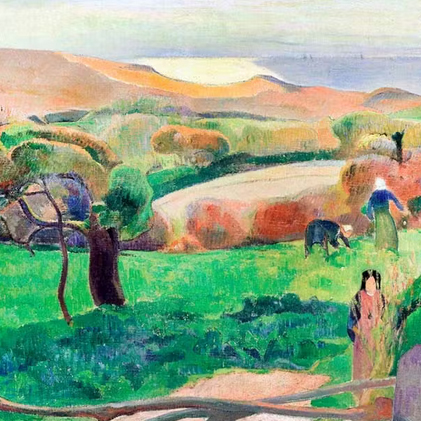 Paul Gauguin, paysage de Bretagne, 1889