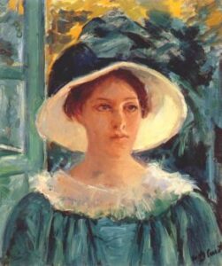 Mary Cassatt. Jeune femme en vert, dehors au soleil (v. 1914)